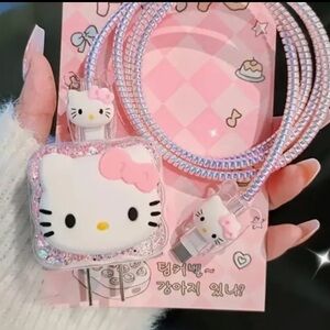 Hello Kitty Charger Protector & Winding Kit for Apple 18/20W Adapter
